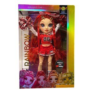 Ruby Anderson Rainbow High Red Cheer Pom Fashion Doll 10 in MGA New Sealed